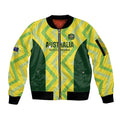 Custom Australia Socceroos 2025 Sleeve Zip Bomber Jacket Forever Golden - Aussie Hoodie