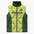 Custom Australia Socceroos 2025 Sleeveless Puffer Jacket Forever Golden - Aussie Hoodie