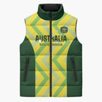Custom Australia Socceroos 2025 Sleeveless Puffer Jacket Forever Golden - Aussie Hoodie
