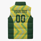 Custom Australia Socceroos 2025 Sleeveless Puffer Jacket Forever Golden - Aussie Hoodie