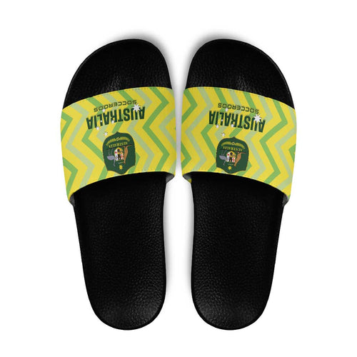 Australia Socceroos 2025 Slide Sandals Forever Golden - Aussie Hoodie