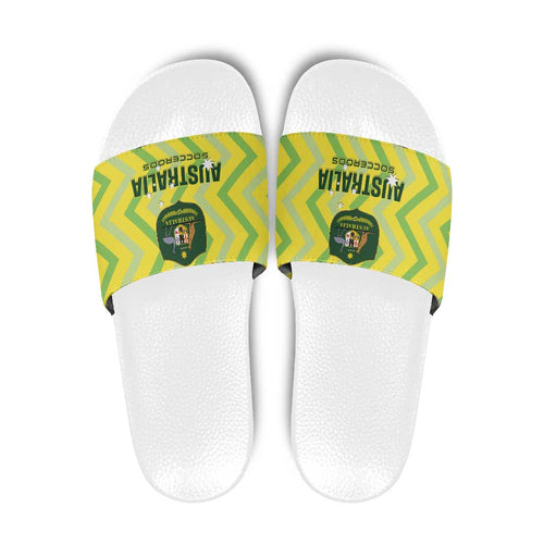 Australia Socceroos 2025 Slide Sandals Forever Golden - Aussie Hoodie
