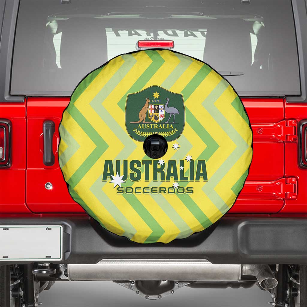 Australia Socceroos 2025 Spare Tire Cover Forever Golden - Aussie Hoodie