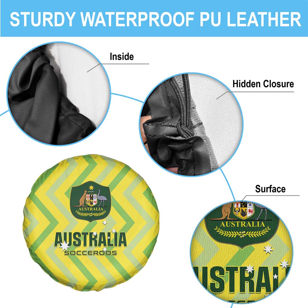 Australia Socceroos 2025 Spare Tire Cover Forever Golden - Aussie Hoodie