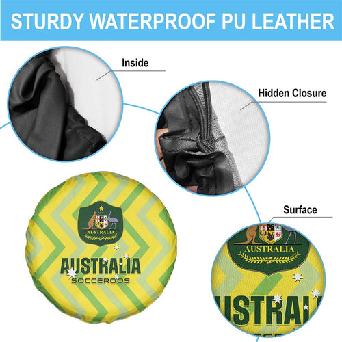 Australia Socceroos 2025 Spare Tire Cover Forever Golden - Aussie Hoodie