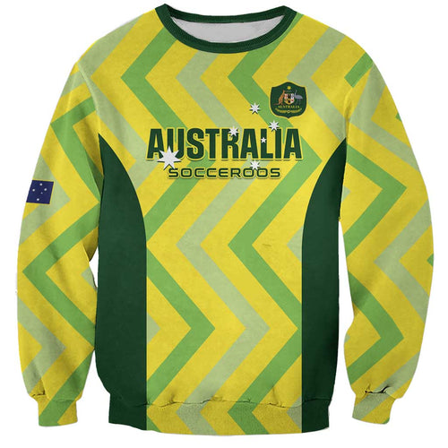 Custom Australia Socceroos 2025 Sweatshirt Forever Golden - Aussie Hoodie
