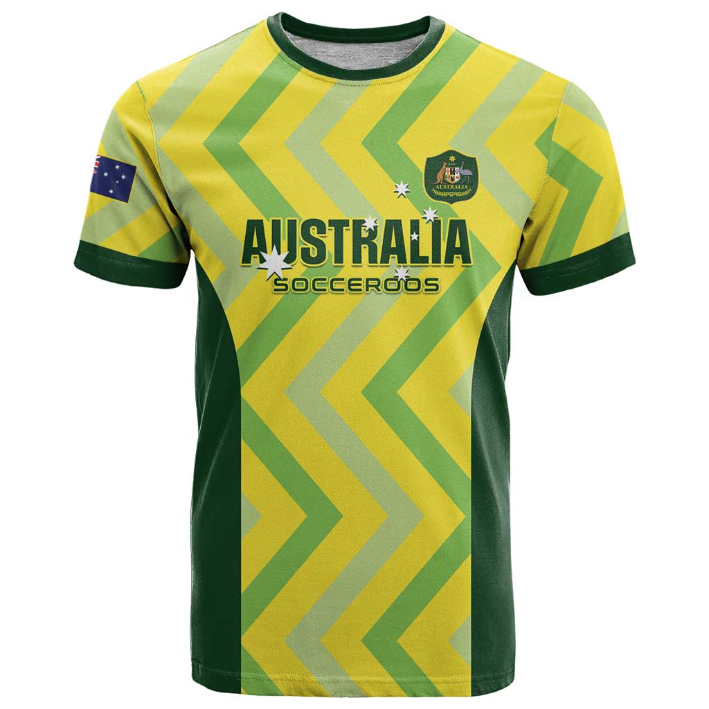 Custom Australia Socceroos 2025 T Shirt Forever Golden - Aussie Hoodie