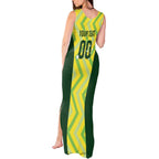 Custom Australia Socceroos 2025 Tank Maxi Dress Forever Golden - Aussie Hoodie