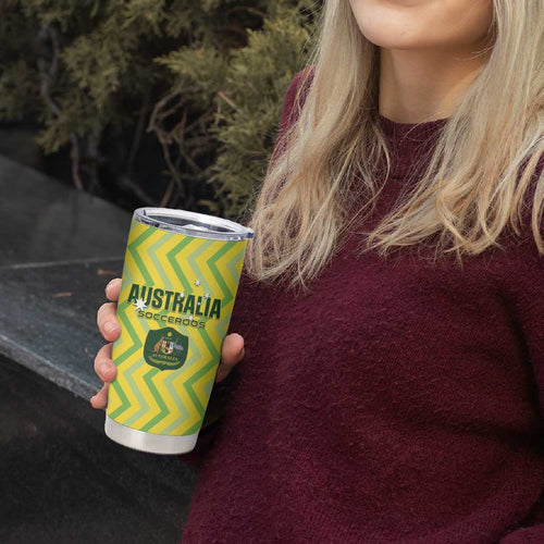 Custom Australia Socceroos 2025 Tumbler Cup Forever Golden - Aussie Hoodie
