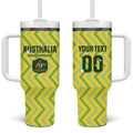 Custom Australia Socceroos 2025 Tumbler With Handle Forever Golden - Aussie Hoodie