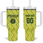Custom Australia Socceroos 2025 Tumbler With Handle Forever Golden - Aussie Hoodie