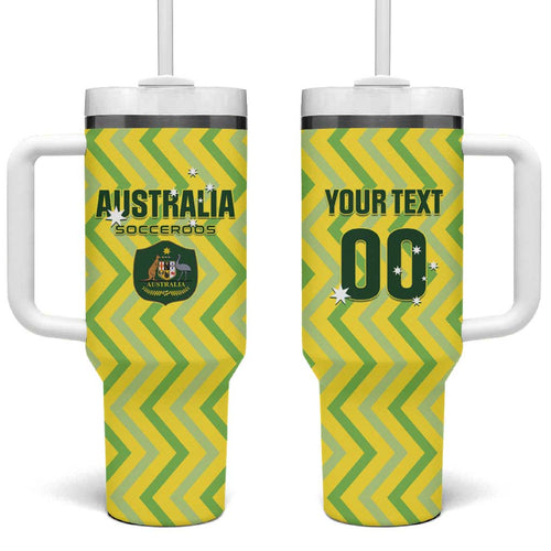 Custom Australia Socceroos 2025 Tumbler With Handle Forever Golden - Aussie Hoodie