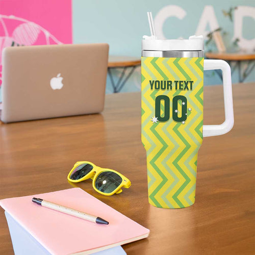 Custom Australia Socceroos 2025 Tumbler With Handle Forever Golden - Aussie Hoodie