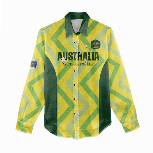 Custom Australia Socceroos 2025 Women Casual Shirt Forever Golden - Aussie Hoodie