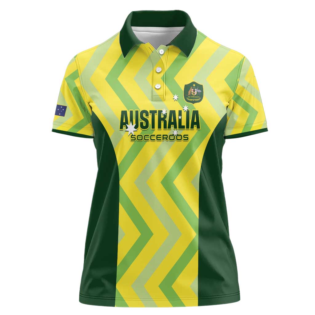 Custom Australia Socceroos 2025 Women Polo Shirt Forever Golden - Aussie Hoodie
