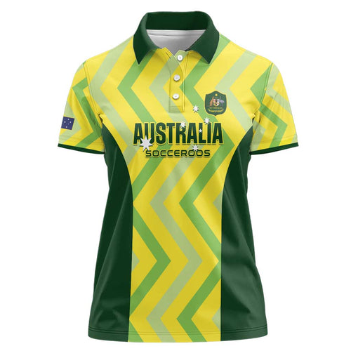 Custom Australia Socceroos 2025 Women Polo Shirt Forever Golden - Aussie Hoodie