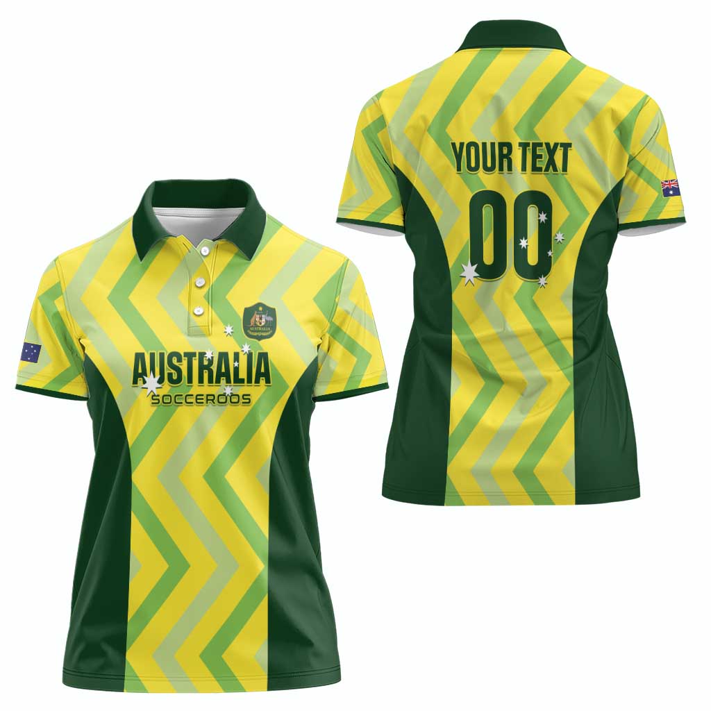 Custom Australia Socceroos 2025 Women Polo Shirt Forever Golden - Aussie Hoodie