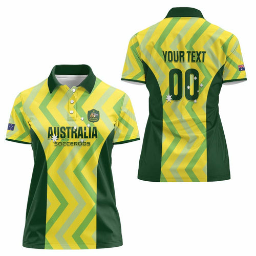 Custom Australia Socceroos 2025 Women Polo Shirt Forever Golden - Aussie Hoodie