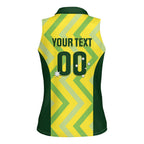 Custom Australia Socceroos 2025 Women Sleeveless Polo Shirt Forever Golden - Aussie Hoodie