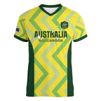 Custom Australia Socceroos 2025 Women V-Neck T-Shirt Forever Golden - Aussie Hoodie