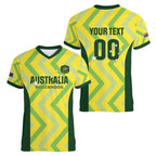 Custom Australia Socceroos 2025 Women V-Neck T-Shirt Forever Golden - Aussie Hoodie