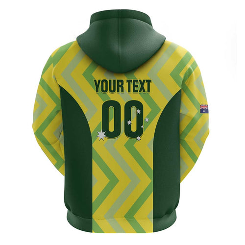 Custom Australia Socceroos 2025 Zip Hoodie Forever Golden - Aussie Hoodie