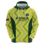Custom Australia Socceroos 2025 Zip Hoodie Forever Golden - Aussie Hoodie