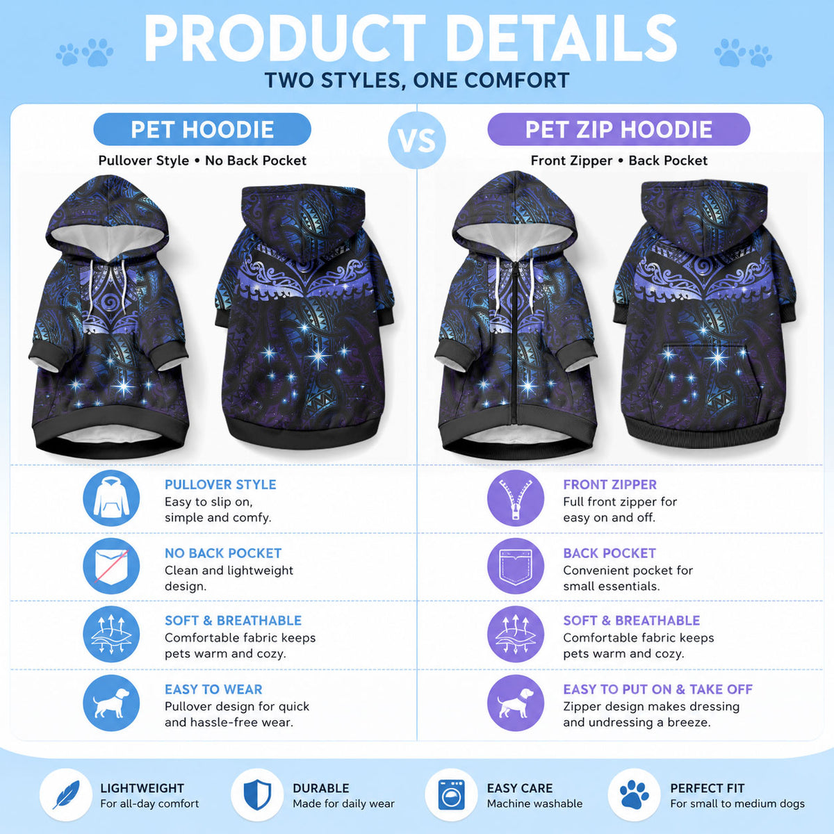 New Zealand Matariki Pet Hoodie