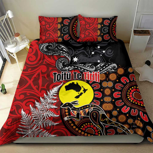 Aotearoa and Australia Toitu Te Tiriti Bedding Set Honour the Treaty - Te Tiriti Is Us