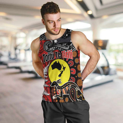 Aotearoa and Australia Toitu Te Tiriti Men Tank Top Honour the Treaty - Te Tiriti Is Us