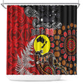 Aotearoa and Australia Toitu Te Tiriti Shower Curtain Honour the Treaty - Te Tiriti Is Us