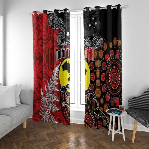 Aotearoa and Australia Toitu Te Tiriti Window Curtain Honour the Treaty - Te Tiriti Is Us