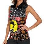 Aotearoa and Australia Toitu Te Tiriti Women Sleeveless Polo Shirt Honour the Treaty - Te Tiriti Is Us