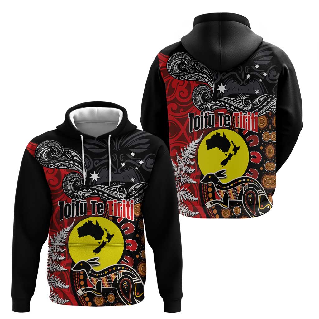 Aotearoa and Australia Toitu Te Tiriti Zip Hoodie Honour the Treaty - Te Tiriti Is Us