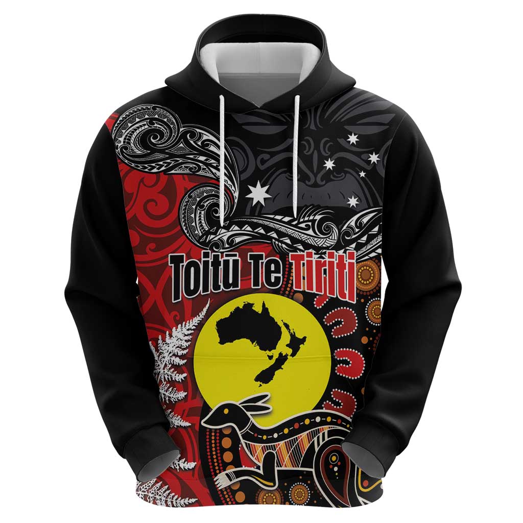 Aotearoa and Australia Toitu Te Tiriti Zip Hoodie Honour the Treaty - Te Tiriti Is Us