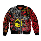Aotearoa and Australia Toitu Te Tiriti Bomber Jacket Honour the Treaty - Stand Together Stand Stronger