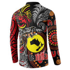 Aotearoa and Australia Toitu Te Tiriti Button Sweatshirt Honour the Treaty - Stand Together Stand Stronger