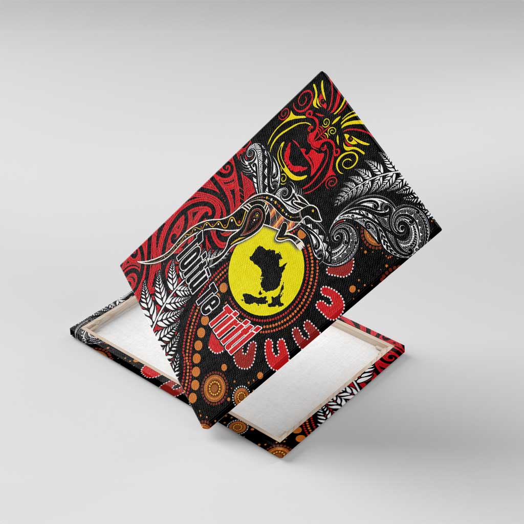 Aotearoa and Australia Toitu Te Tiriti Canvas Wall Art Honour the Treaty - Stand Together Stand Stronger