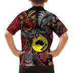 Aotearoa and Australia Toitu Te Tiriti Family Matching Short Sleeve Bodycon Dress and Hawaiian Shirt Honour the Treaty - Stand Together Stand Stronger