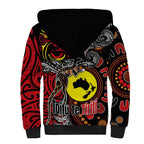 Aotearoa and Australia Toitu Te Tiriti Sherpa Hoodie Honour the Treaty - Stand Together Stand Stronger
