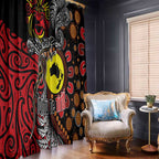 Aotearoa and Australia Toitu Te Tiriti Window Curtain Honour the Treaty - Stand Together Stand Stronger