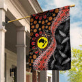 Aotearoa and Australia Garden Flag Maori Koru Ferns With Aboriginal Kangaroo
