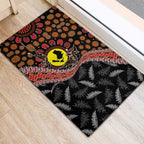 Aotearoa and Australia Rubber Doormat Maori Koru Ferns With Aboriginal Kangaroo
