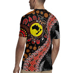 Aotearoa and Australia Rugby Jersey Maori Koru Ferns With Aboriginal Kangaroo