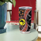 Aotearoa and Australia Tumbler Cup Maori Koru Ferns With Aboriginal Kangaroo
