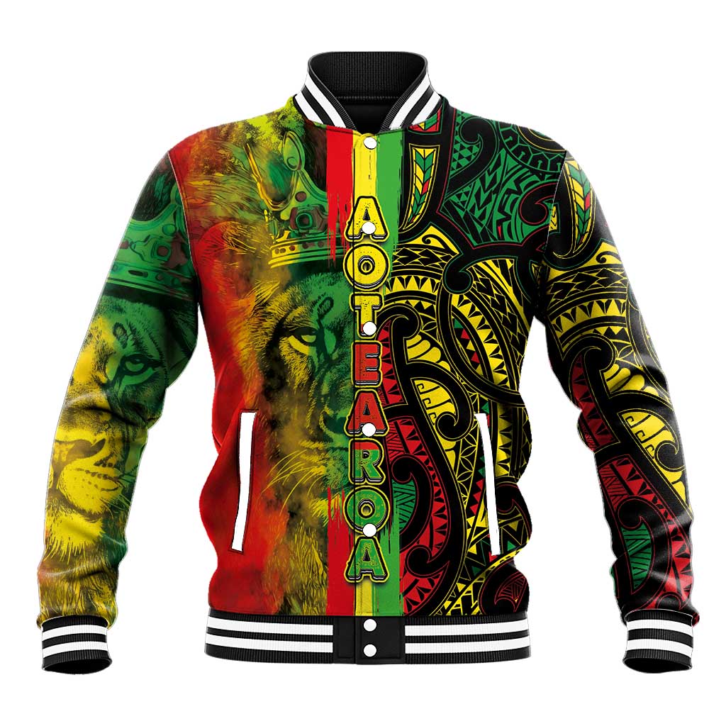 Aotearoa Reggae Baseball Jacket Maori Reggae-One Love