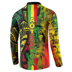 Aotearoa Reggae Button Sweatshirt Maori Reggae-One Love