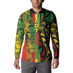 Aotearoa Reggae Button Sweatshirt Maori Reggae-One Love