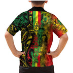 Aotearoa Reggae Family Matching Mermaid Dress and Hawaiian Shirt Maori Reggae-One Love