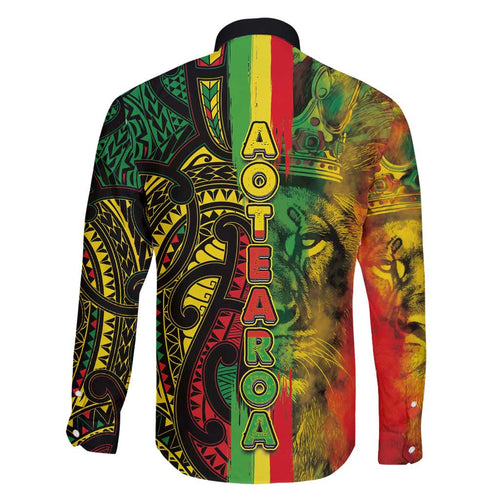 Aotearoa Reggae Family Matching Puletasi and Hawaiian Shirt Maori Reggae-One Love